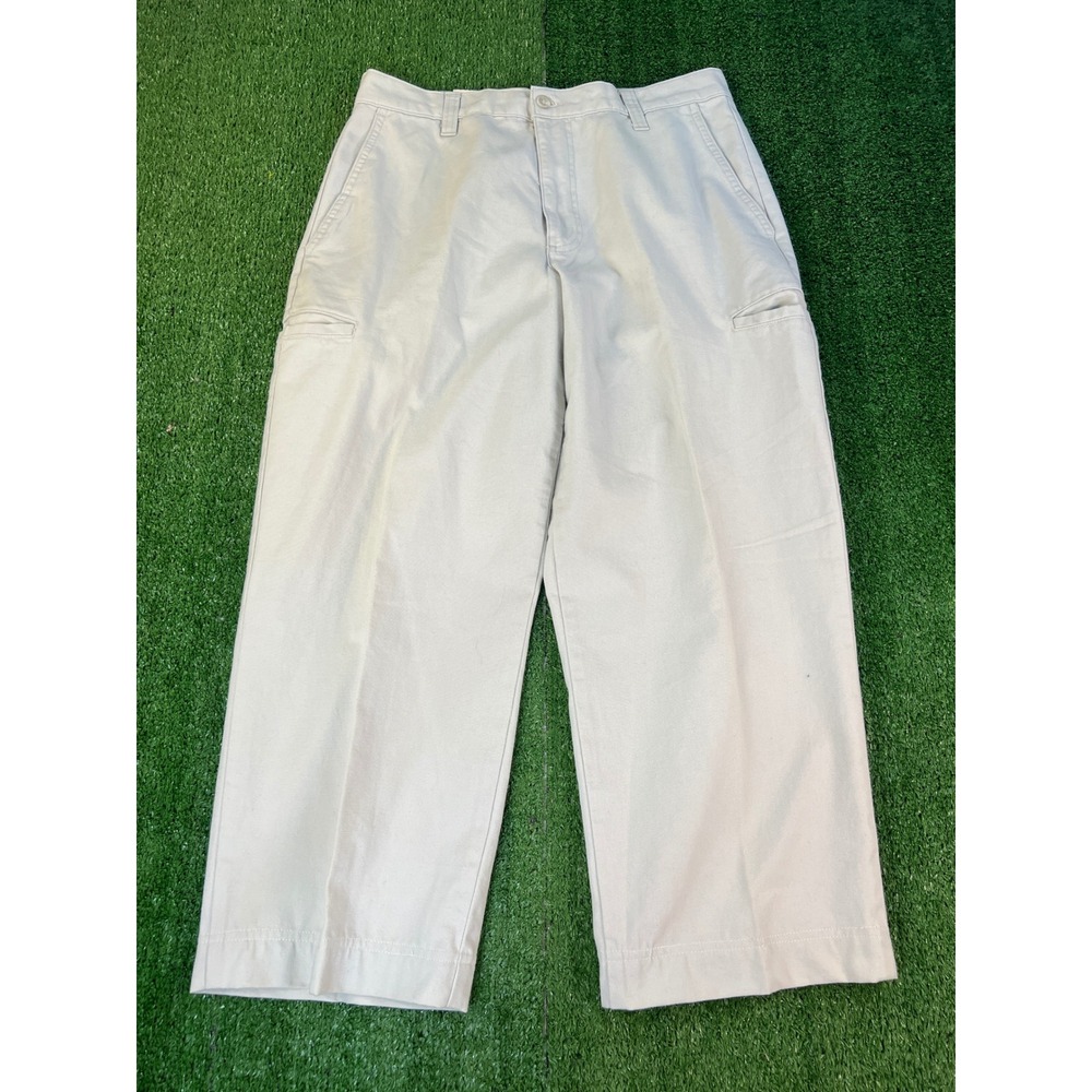 Dockers Mens Classic Fit Flat Front Cotton Canvas Pants Stone Beige 32x25